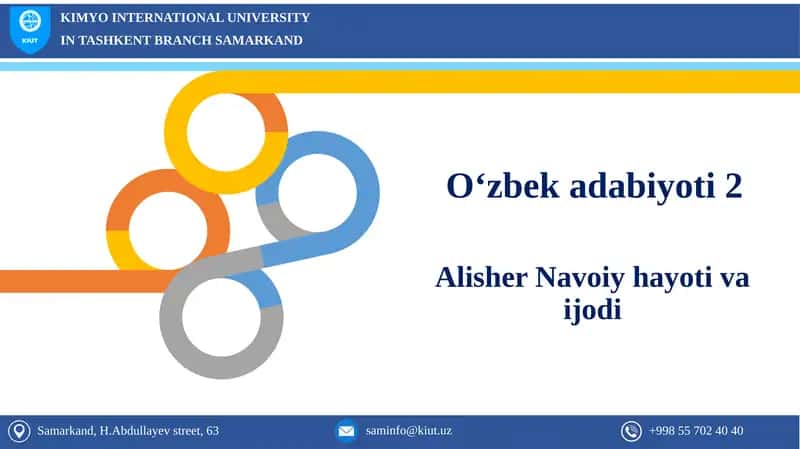 Alisher Navoiy hayoti va ijodi 1