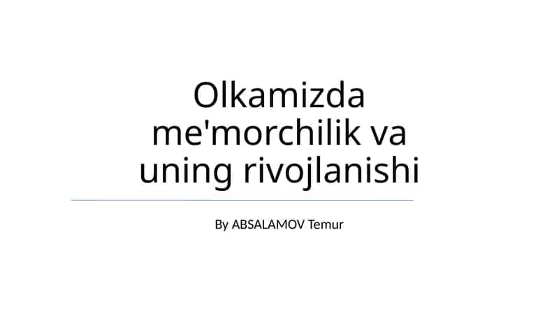 Arxitektura tarixi 1