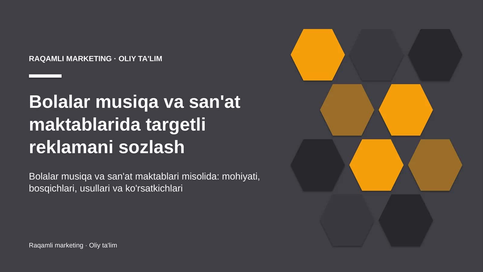 Bolalar musiqa va san'at maktablarida targetli reklamani sozlash 1
