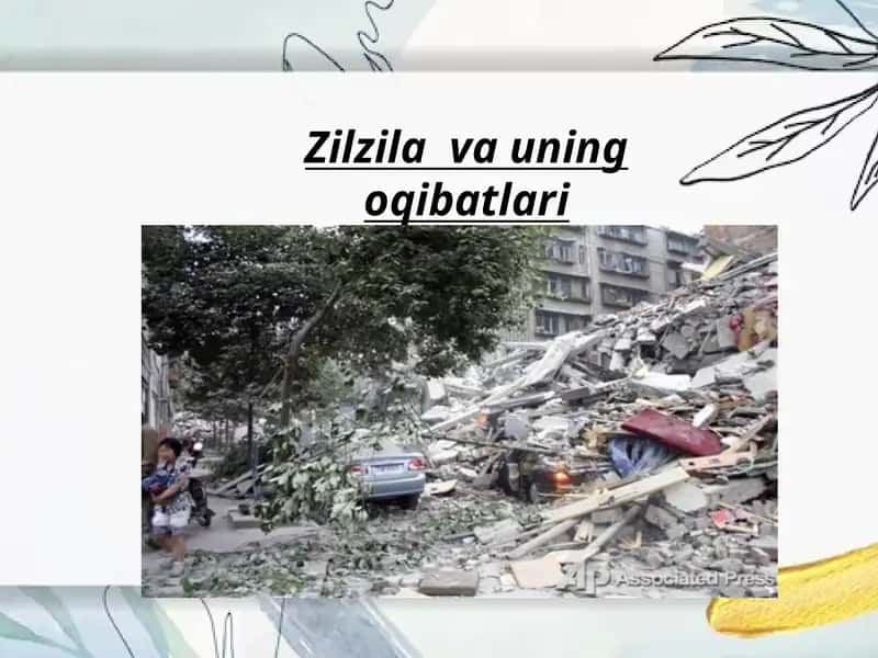 Zilzila  va uning oqibatlari 1