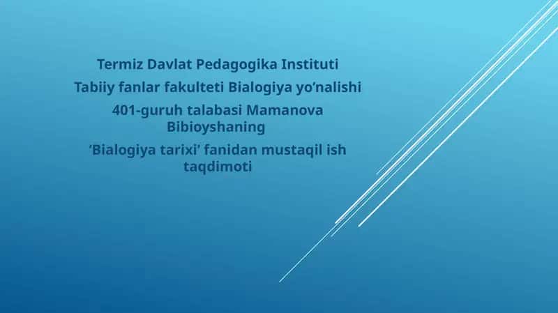 Bialogiya tarixi 1