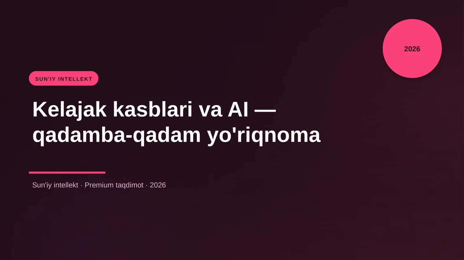 Kelajak kasblari va AI — qadamba-qadam yo'riqnoma 1