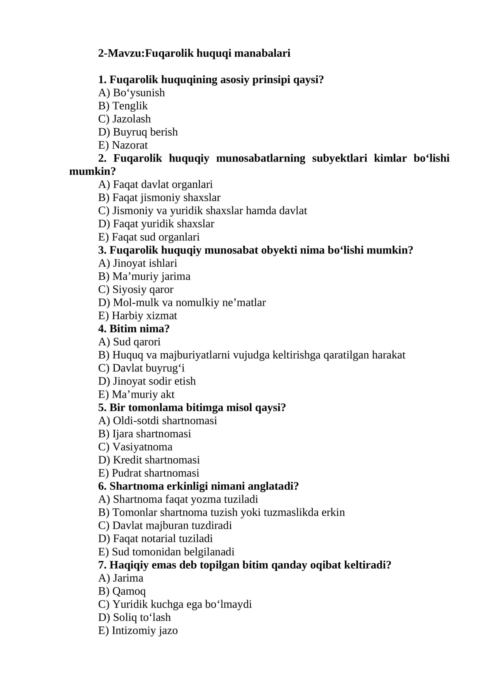 Fuqarolik huquqi manabalari 1