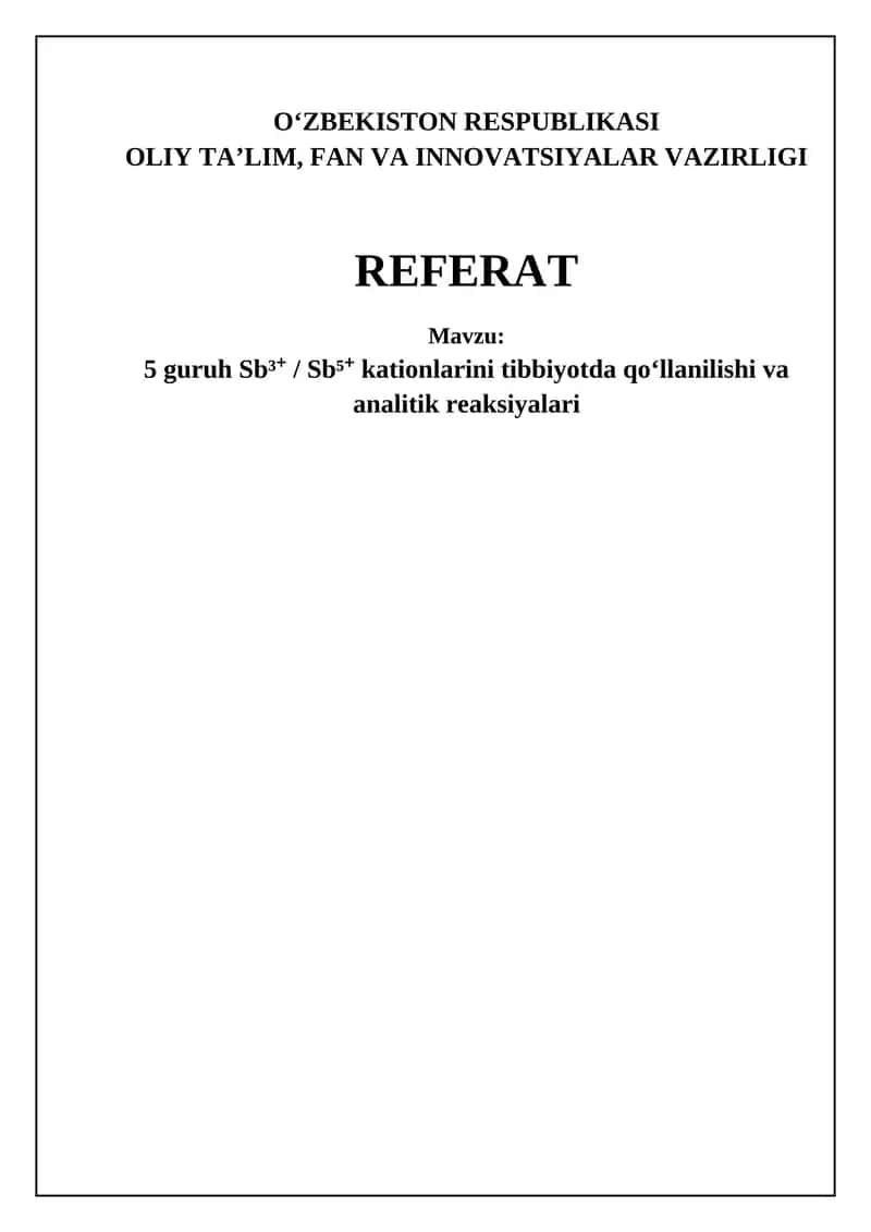 Surma (Sb) elementi 1