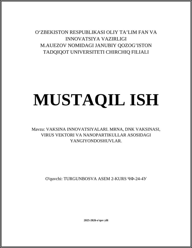 VAKSINA INNOVATSIYALARI 1