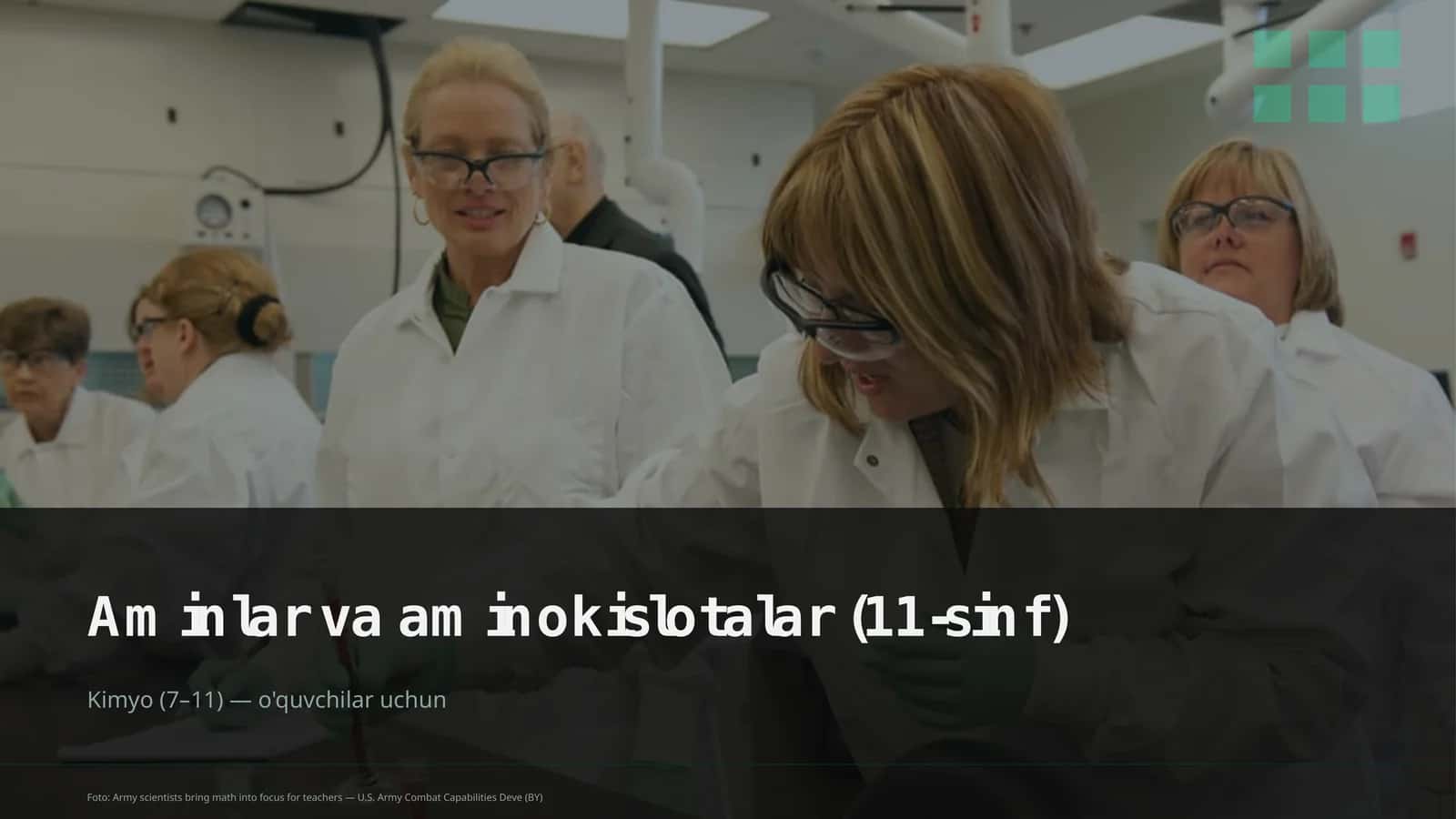 Aminlar va aminokislotalar (11-sinf) 1
