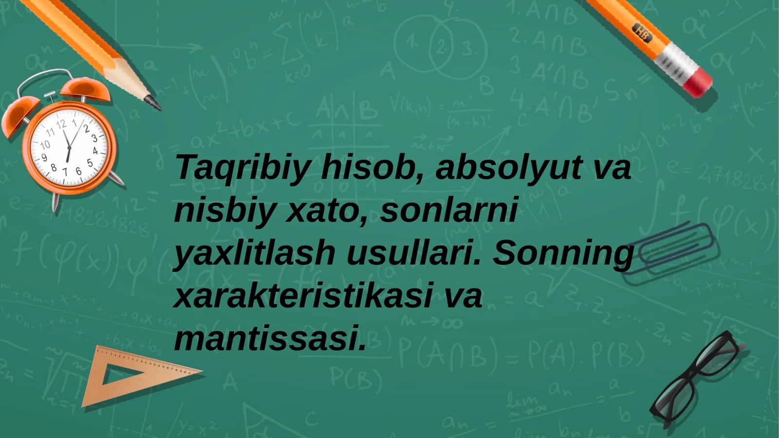 Absolyut va nisbiy xatoliklar 1