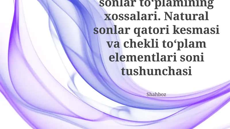 Nomanfiy butun sonlar toʻplami 1