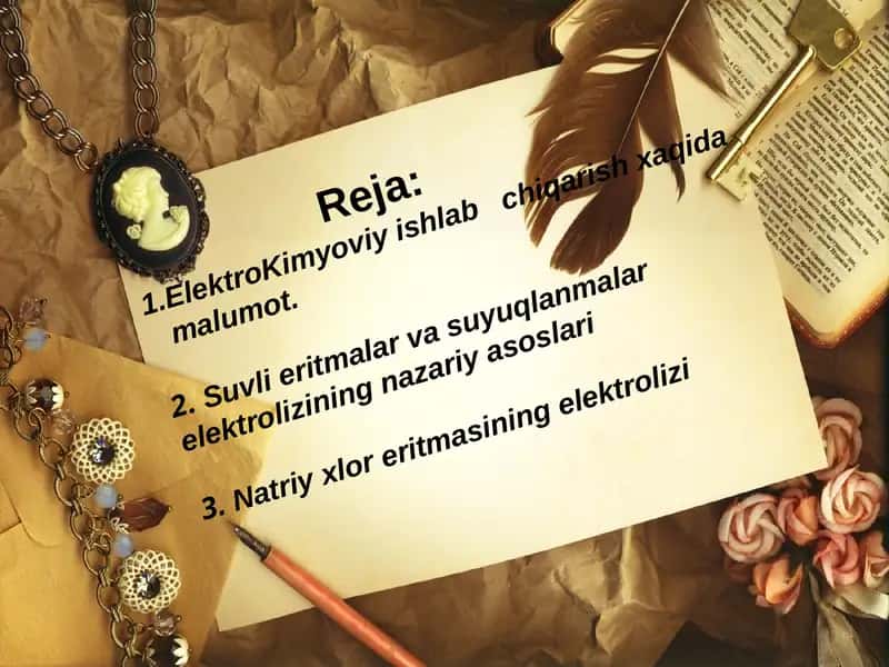 ElektroKimyoviy ishlab chiqarish 1