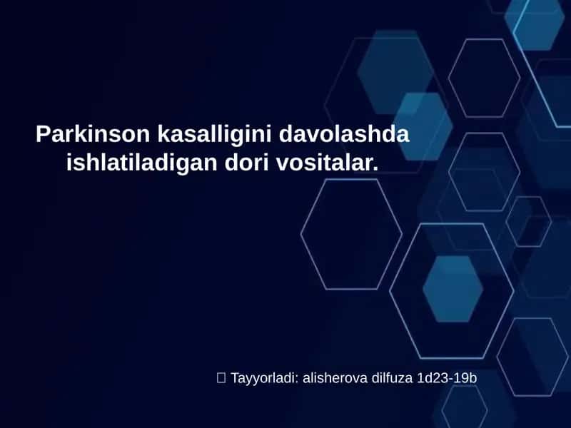 Parkinson Kasalligi: Asosiy Tushunchalar 1