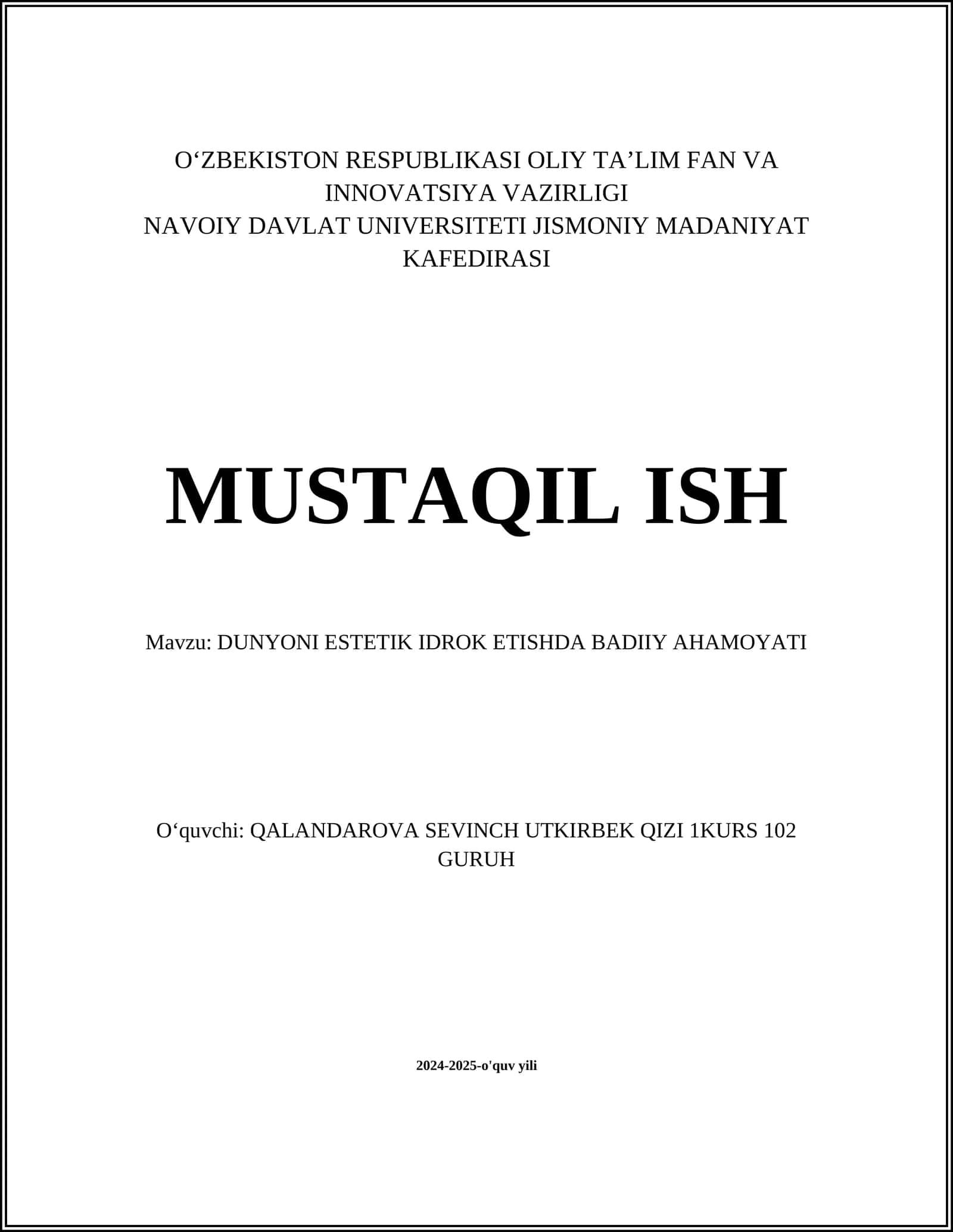 DUNYONI ESTETIK IDROK ETISHDA BADIIY AHAMOYATI 1