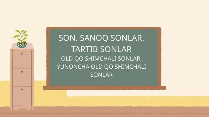 Lotin tilidan mustaqil ish slayd sanoq sonlar 1