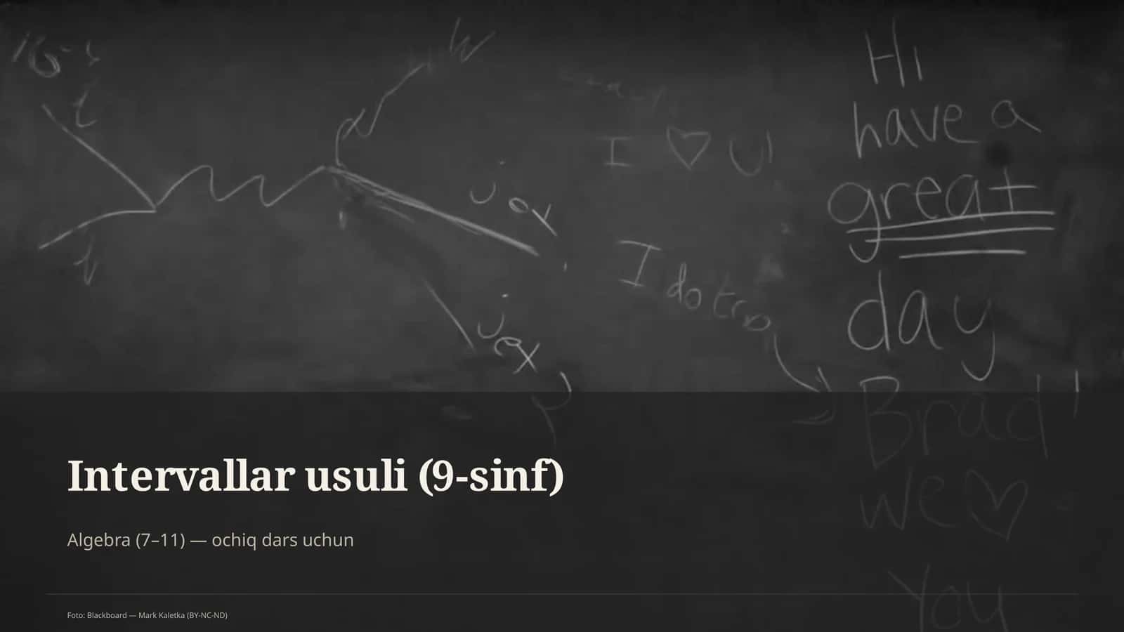 Intervallar usuli (9-sinf) 1