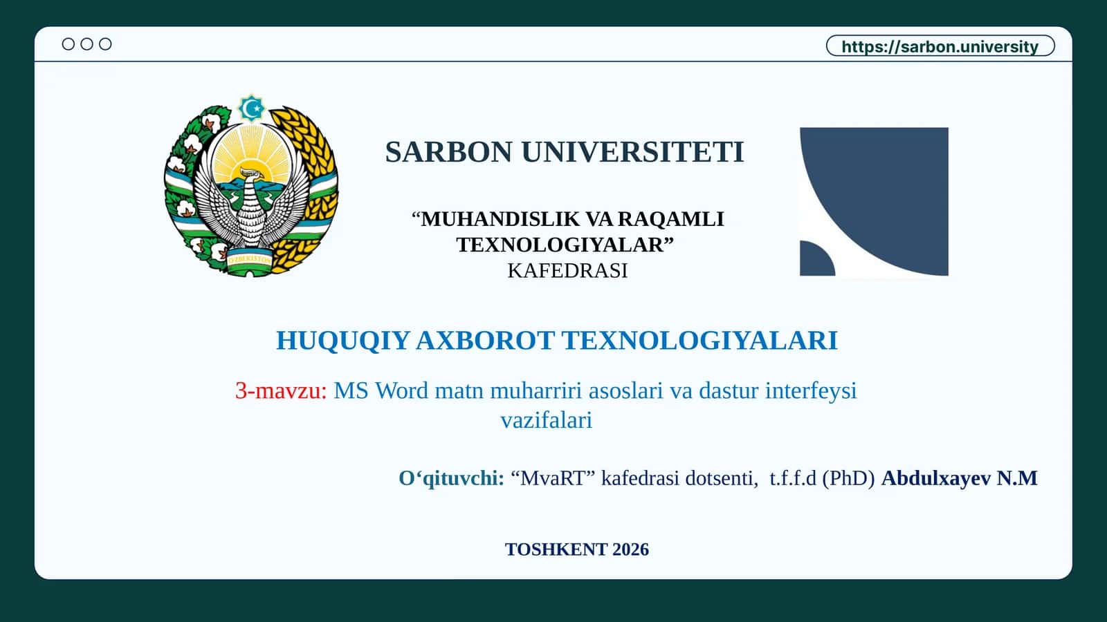 MICROSOFT OFFICE DASTURLARI TURLARI 1