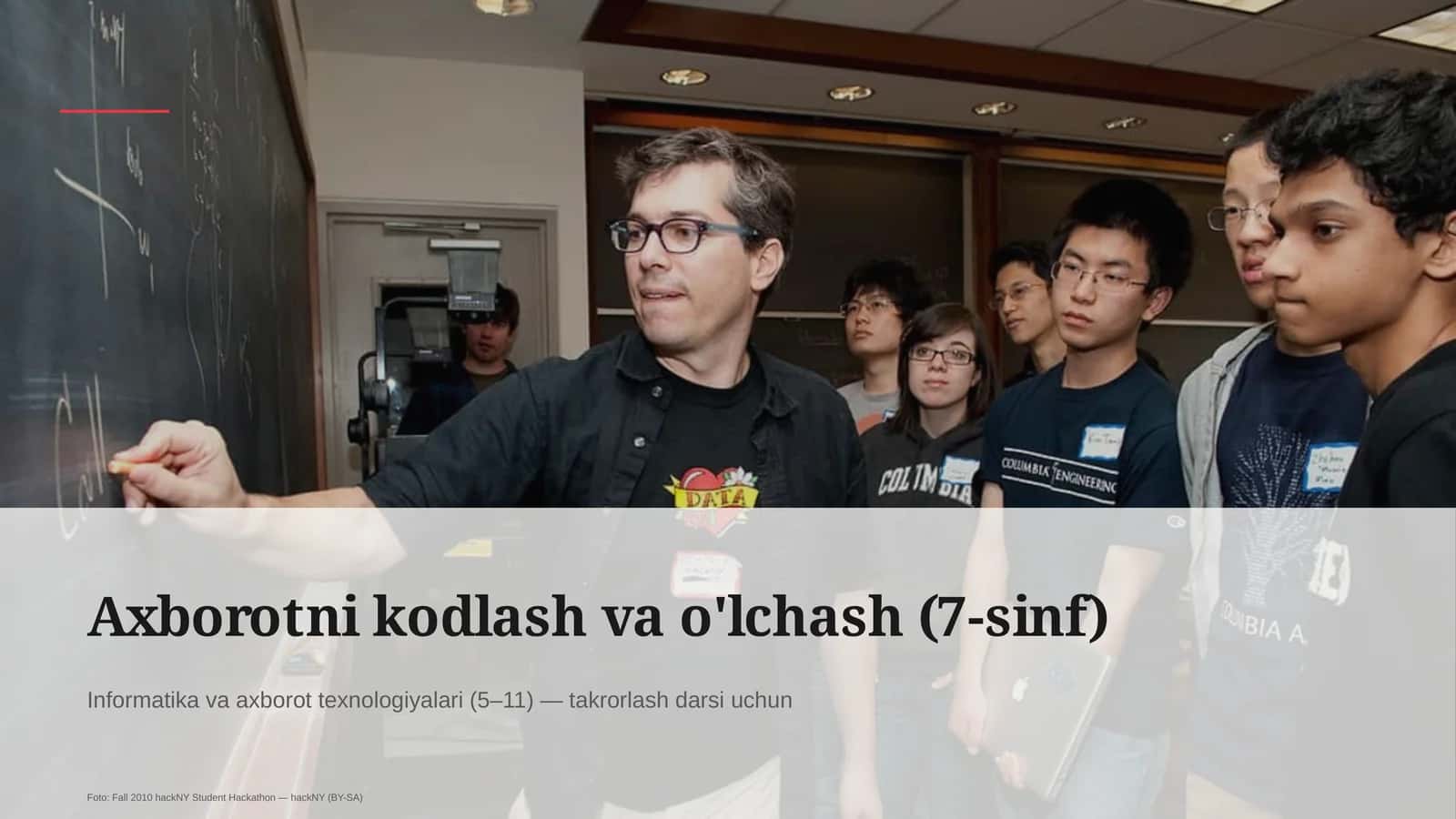 Axborotni kodlash va o'lchash (7-sinf) 1