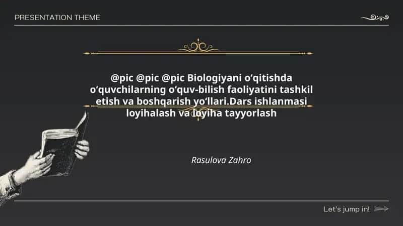 Biologiyani o'qitish 1