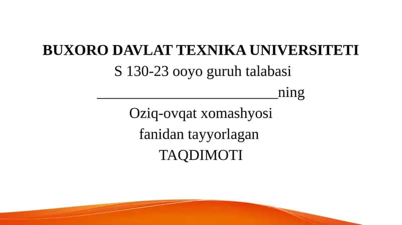 Oziq-ovqat xomashyosi 1
