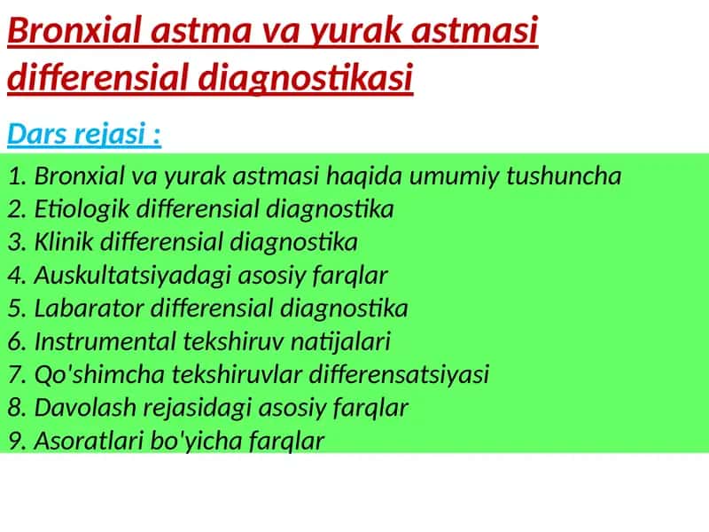 Bronxial astma diagnostikasi 1