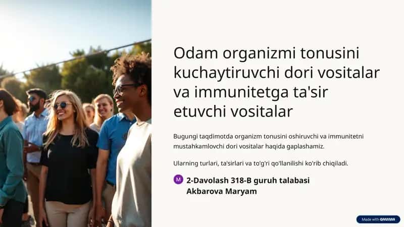 Tonusni oshiruvchi vositalar 1