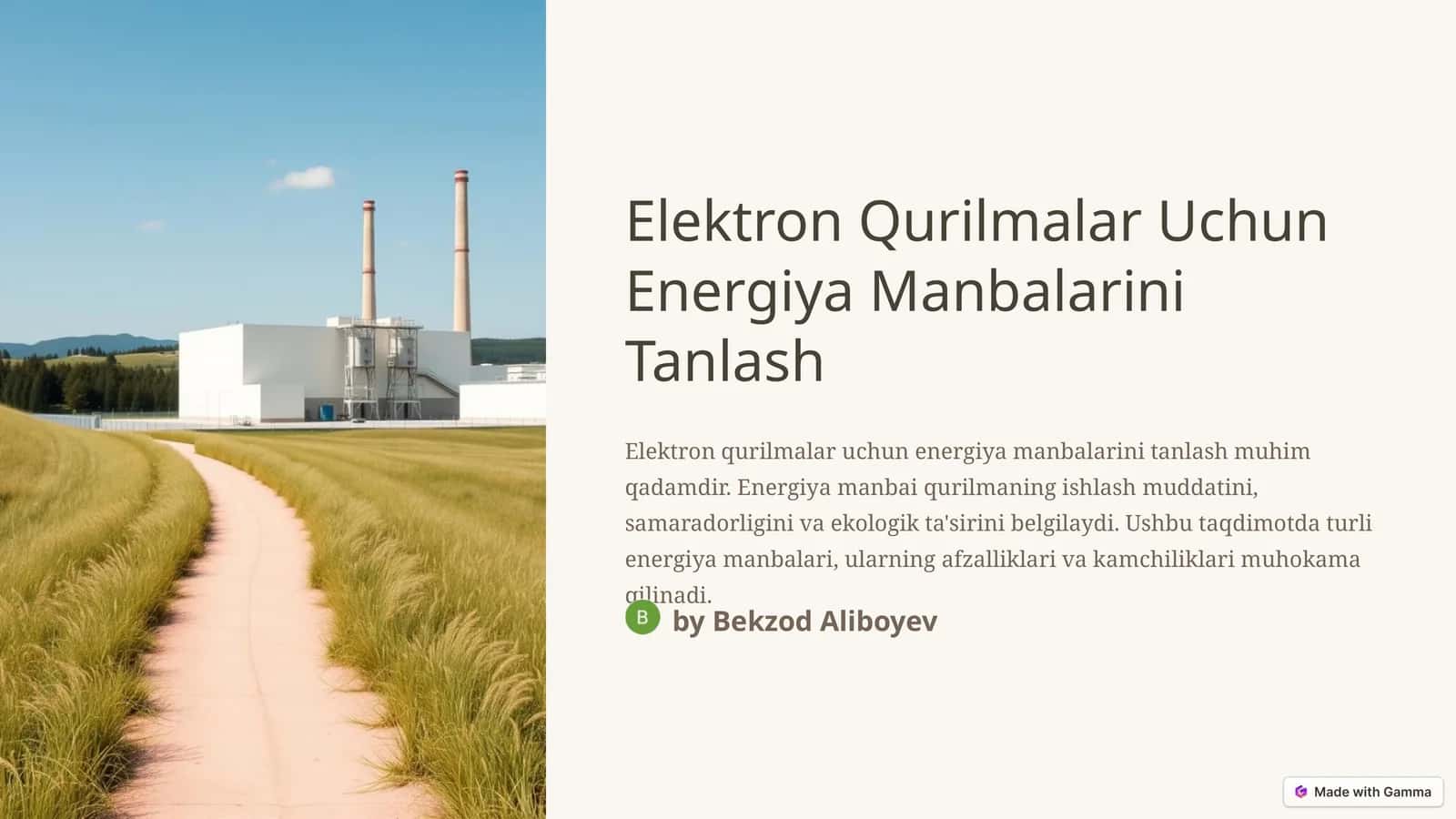 Elektron Qurilmalar Uchun Energiya Manbalarini Tanlash 1