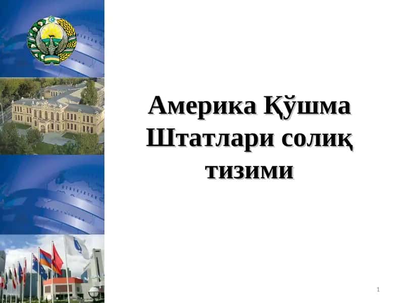 Америка Қўшма Штатлари солиқ тизими 1