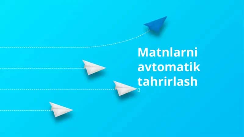Avtomatik Matn Tahrirlash 1