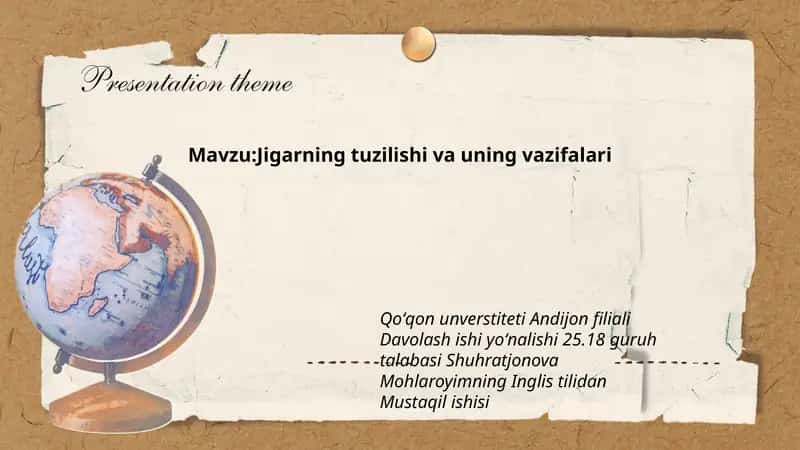 Jigarning tuzilishi va uning vazifalari 1