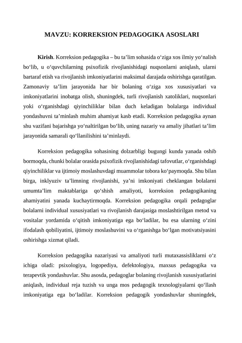 Korreksion pedagogika asoslari 1