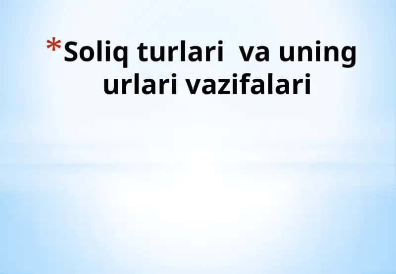Qo‘shilgan qiymat solig’i haqida tushuncha 1