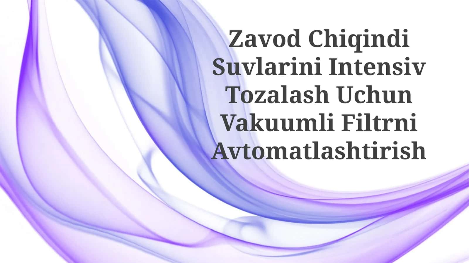 Vakuumli Filtrni Avtomatlashtirish 1