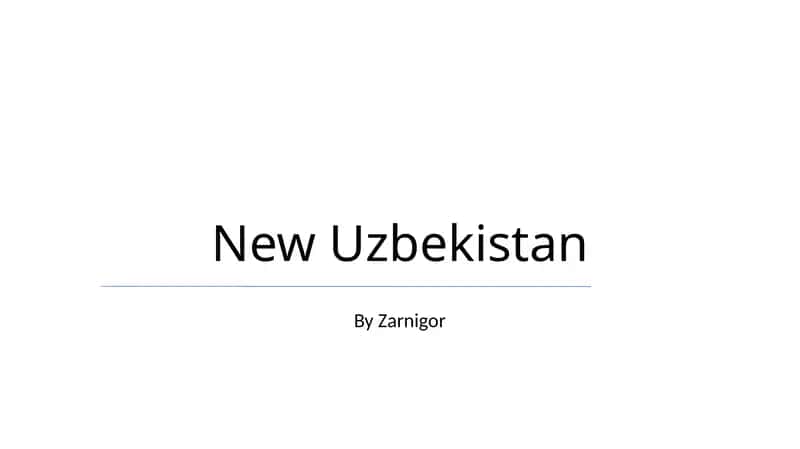 Economic Reforms in Uzbekistan 1