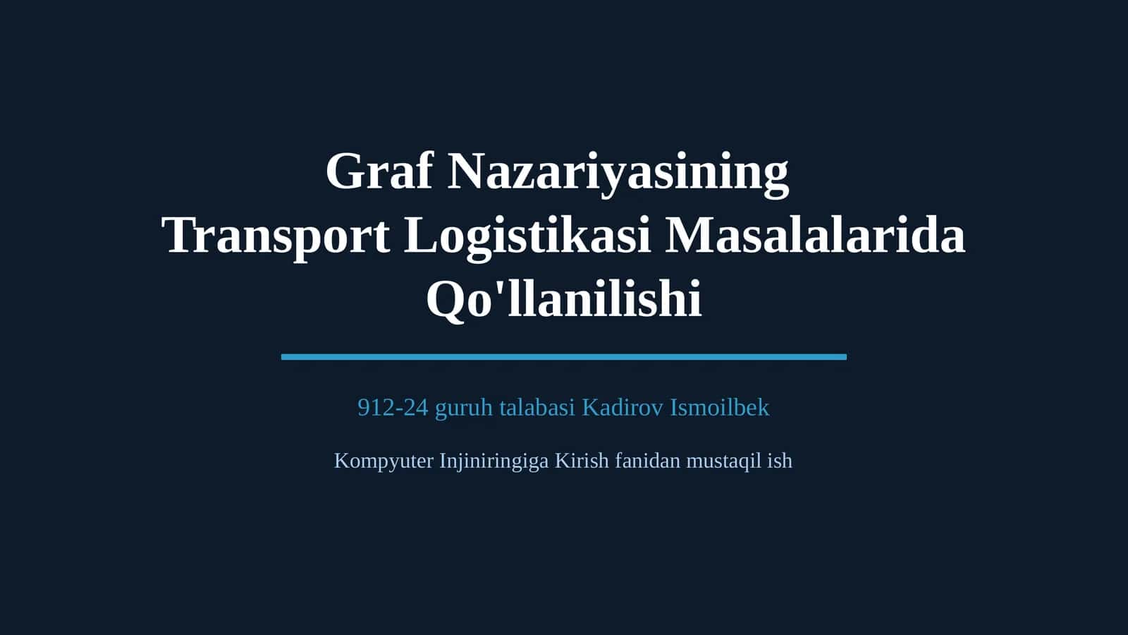 Graflar nazariyasi 1
