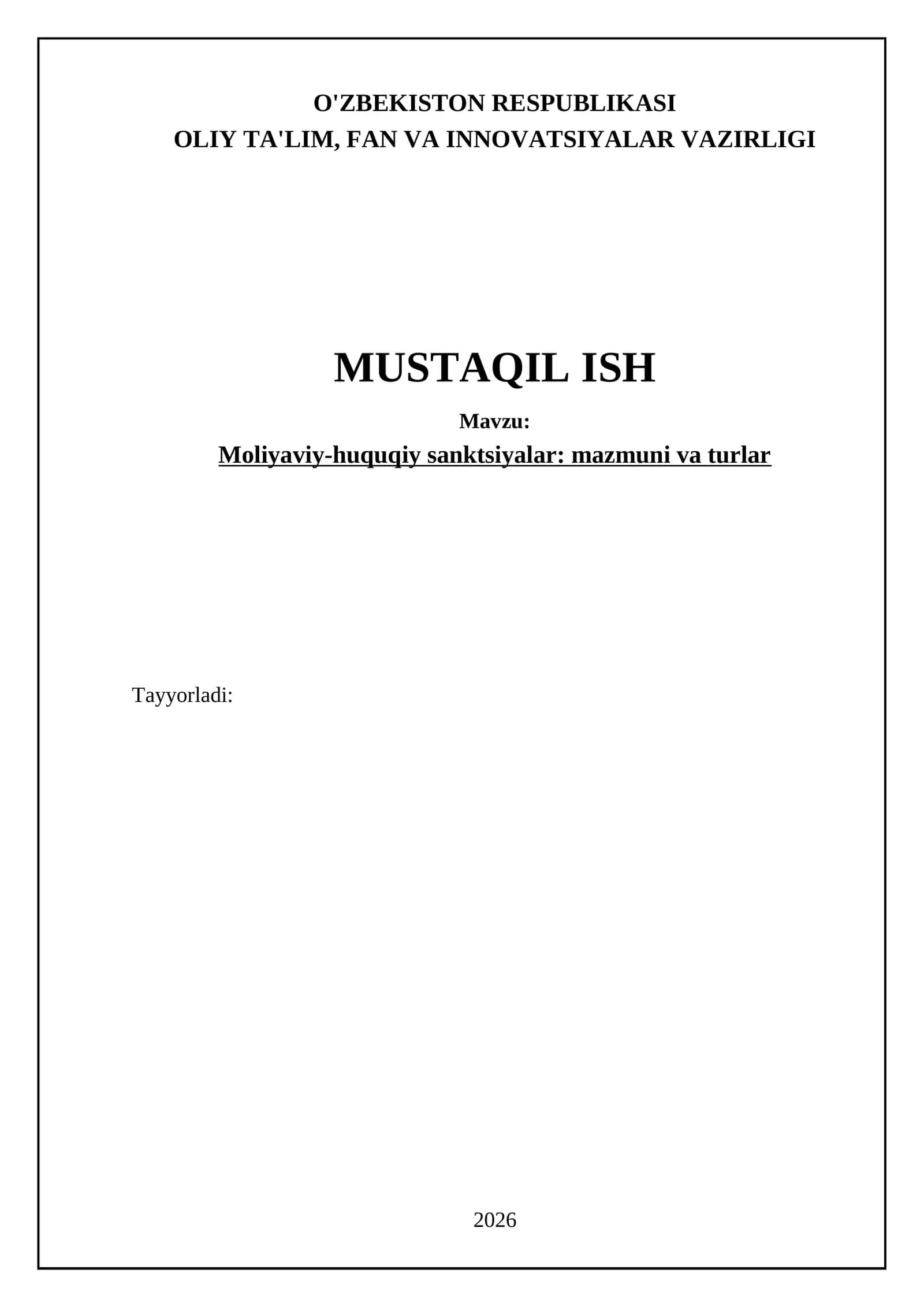 Moliyaviy-huquqiy sanktsiyalarning mohiyati va maqsadi 1