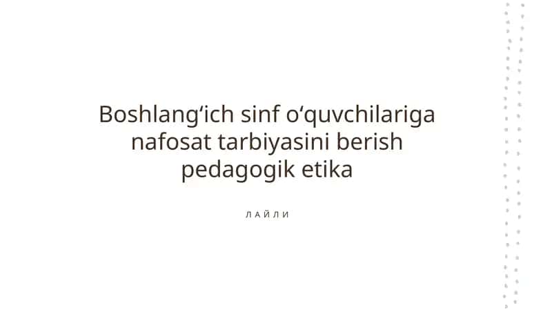 Nafosat Tarbiyasi Asoslari 1
