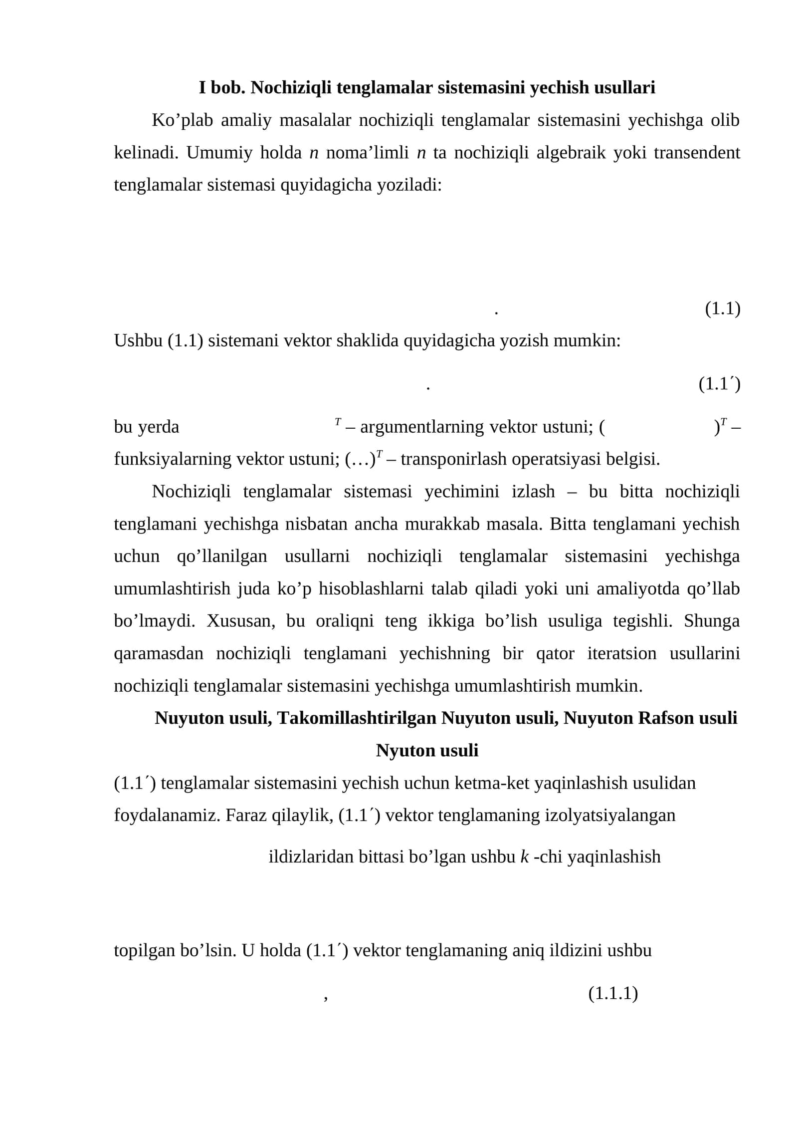 Nochiziqli tenglamalar sistemasi yechimi 1