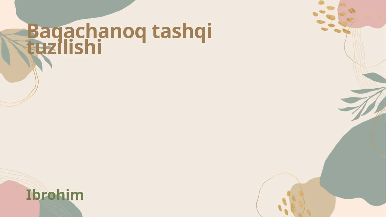 Baqachanoq tashqi tuzilishi 1