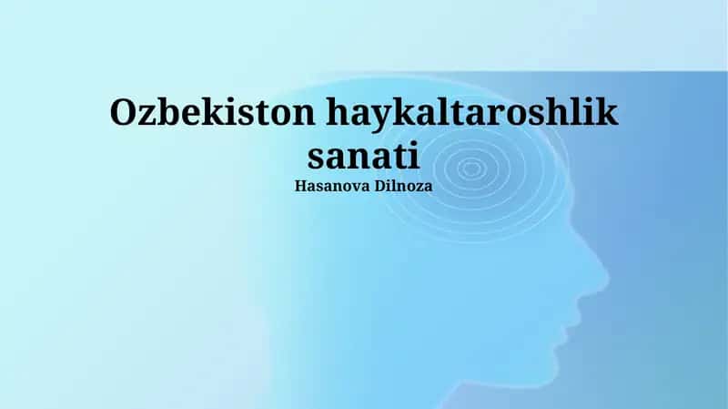 Oʻzbekiston haykaltaroshlik sanati 1
