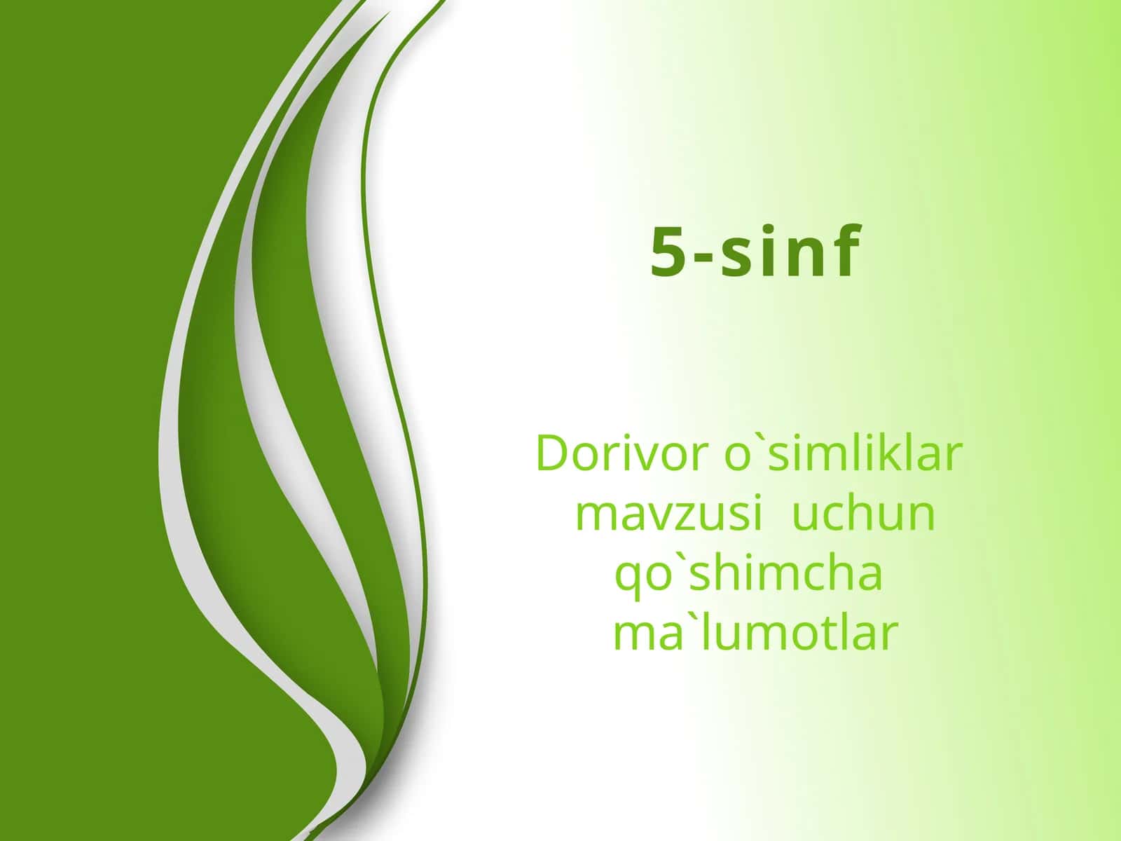 Dorivor o`simliklar 1
