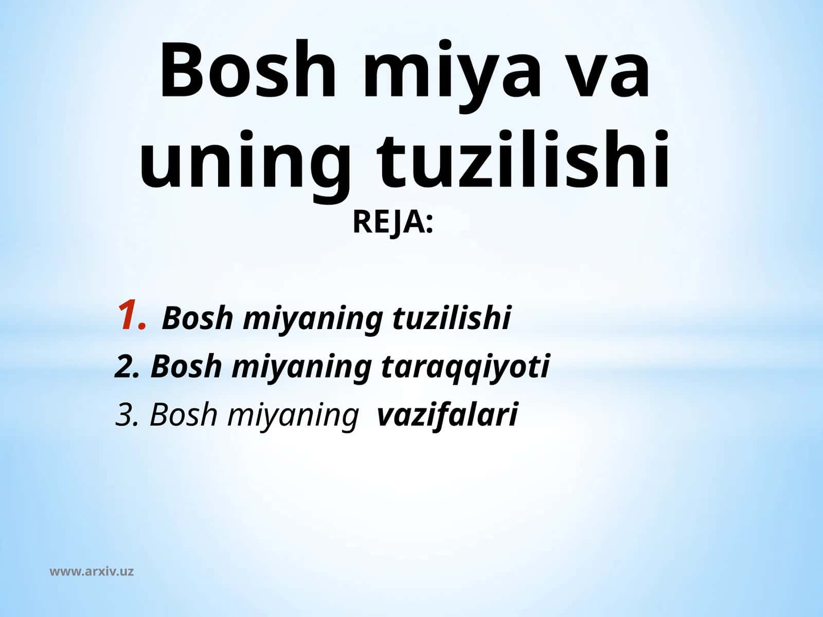 Boshmiyavauningtuzilishi 1