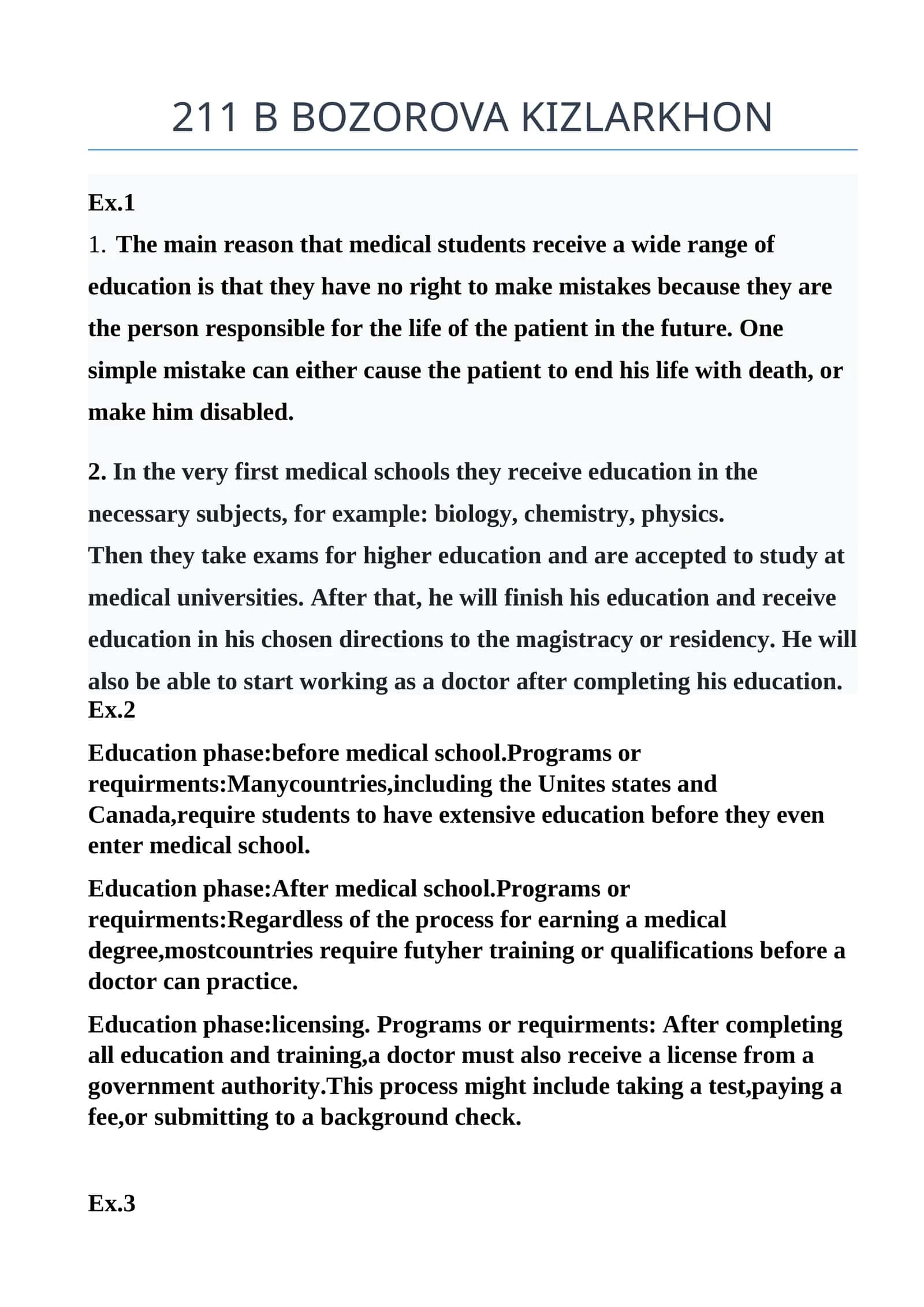 Medical students education 1