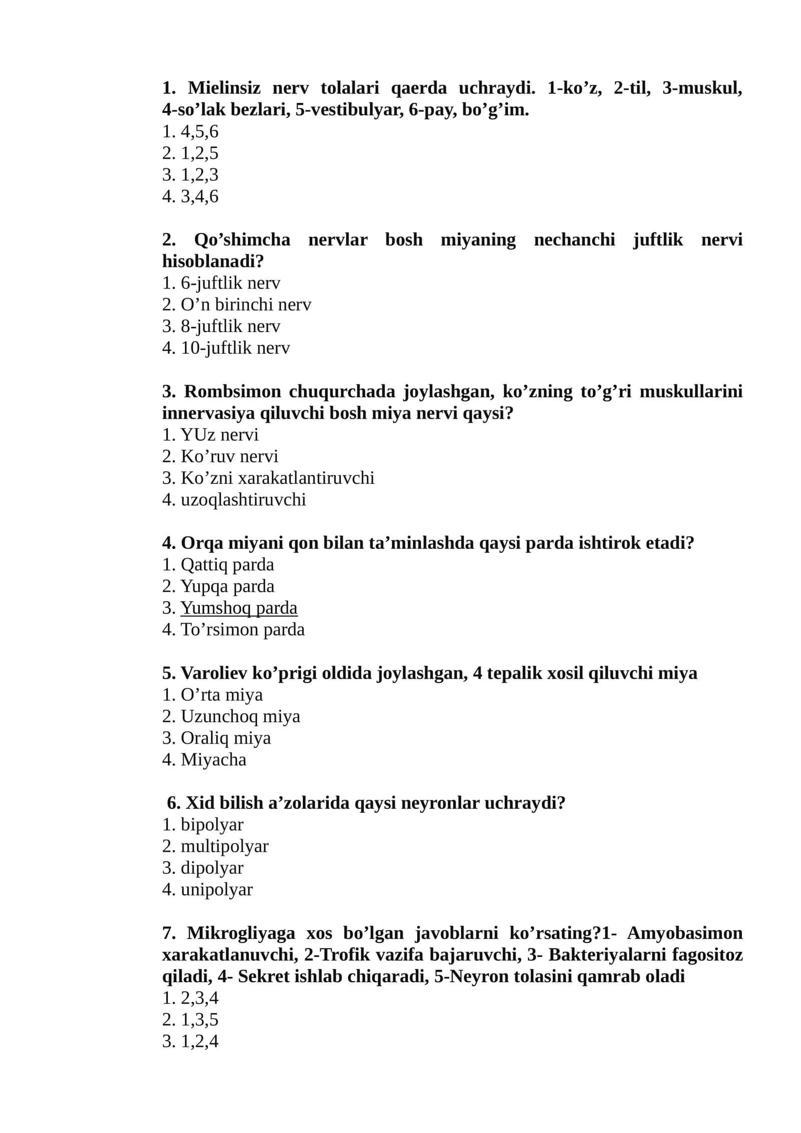 Nerv tizimi anatomiyasi bosh miya xastaliklari 1