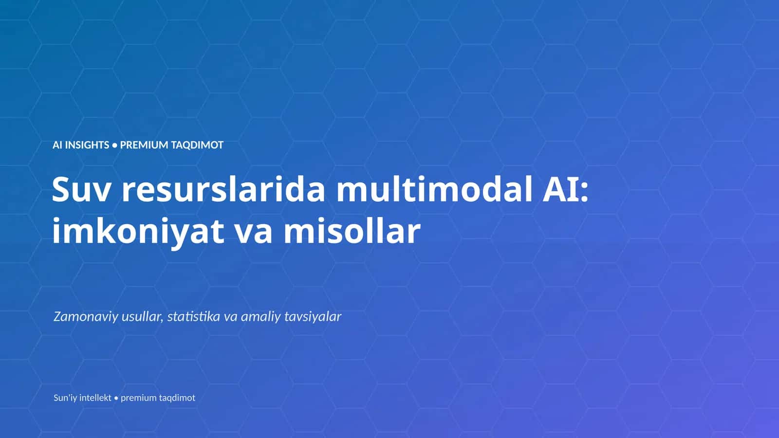Sun'iy intellekt • premium taqdimot 1