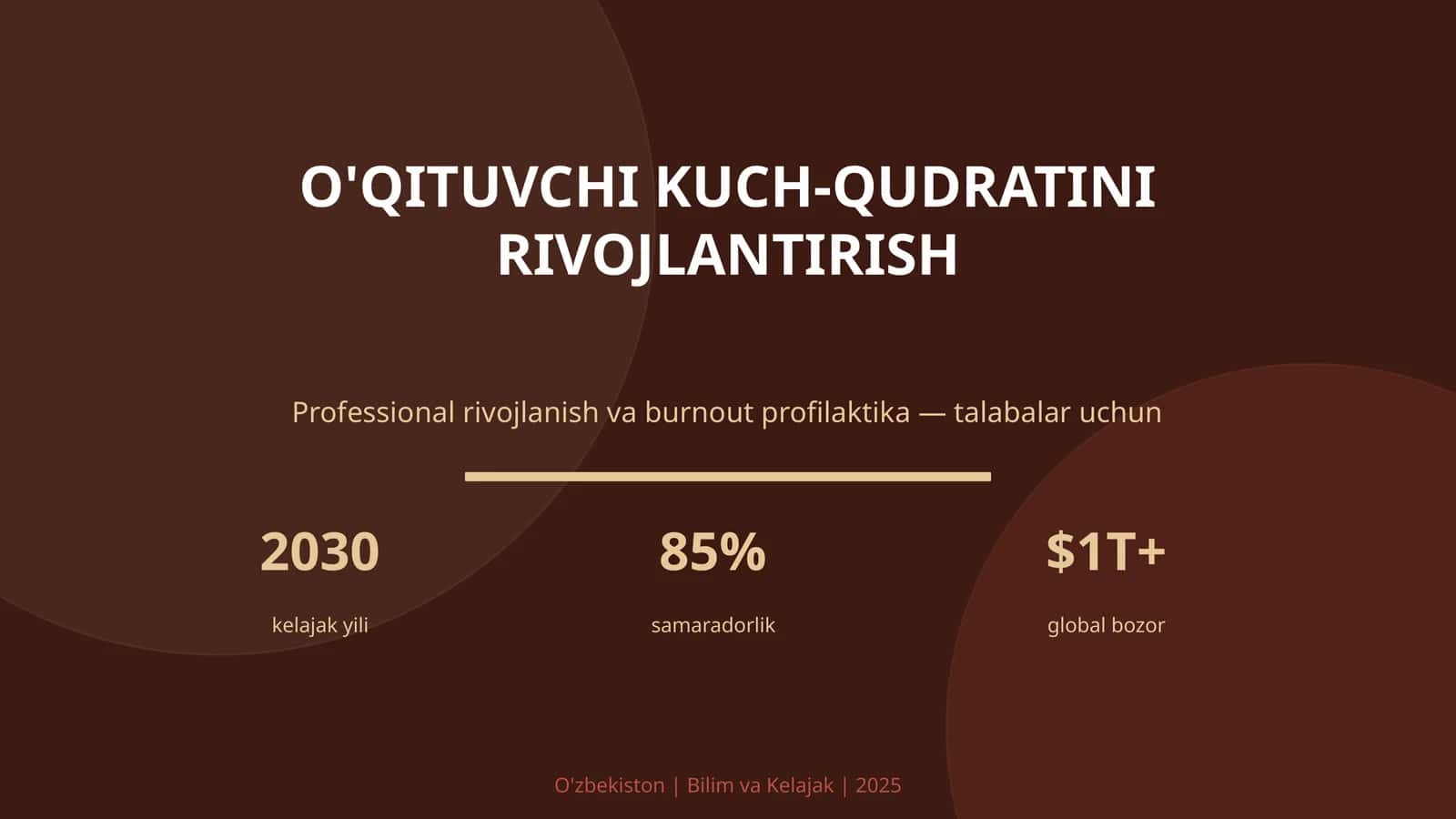 O'qituvchi kuch-qudratini rivojlantirish 1