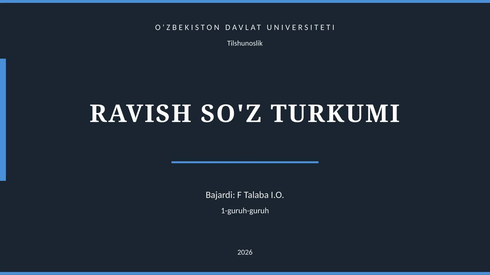 RAVISH SO'Z TURKUMI 1