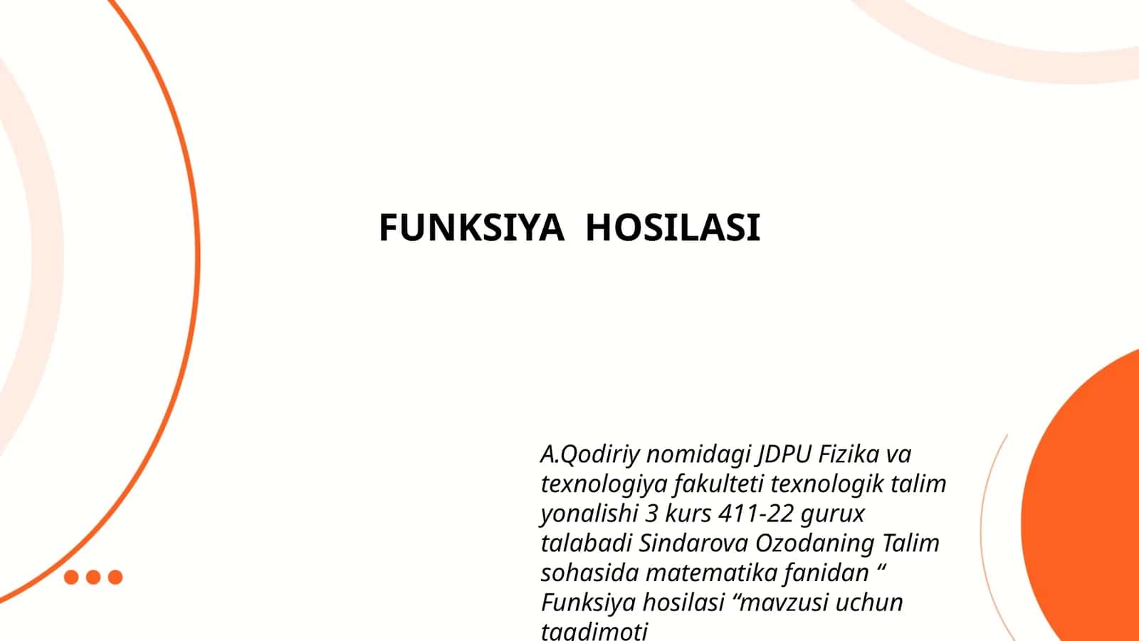 Funksiya hosilasi 1