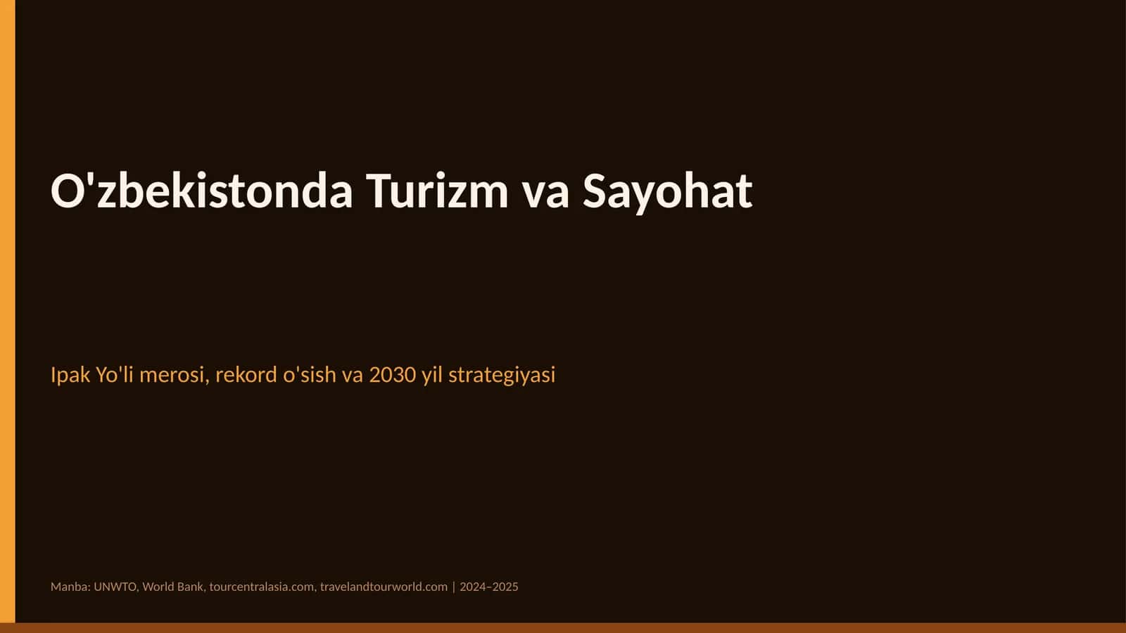 O'zbekistonda Turizm va Sayohat 1