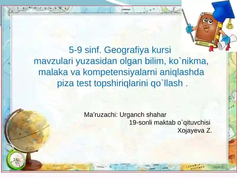 5-9 sinf. Geografiya kursi
