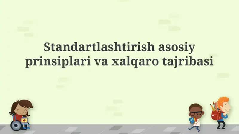 IEC standartlashtirish tajribasi 1