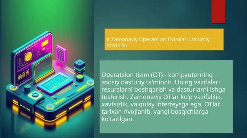 Zamonaviy Operatsion Tizimlar: Umumiy Ko'rinish 1