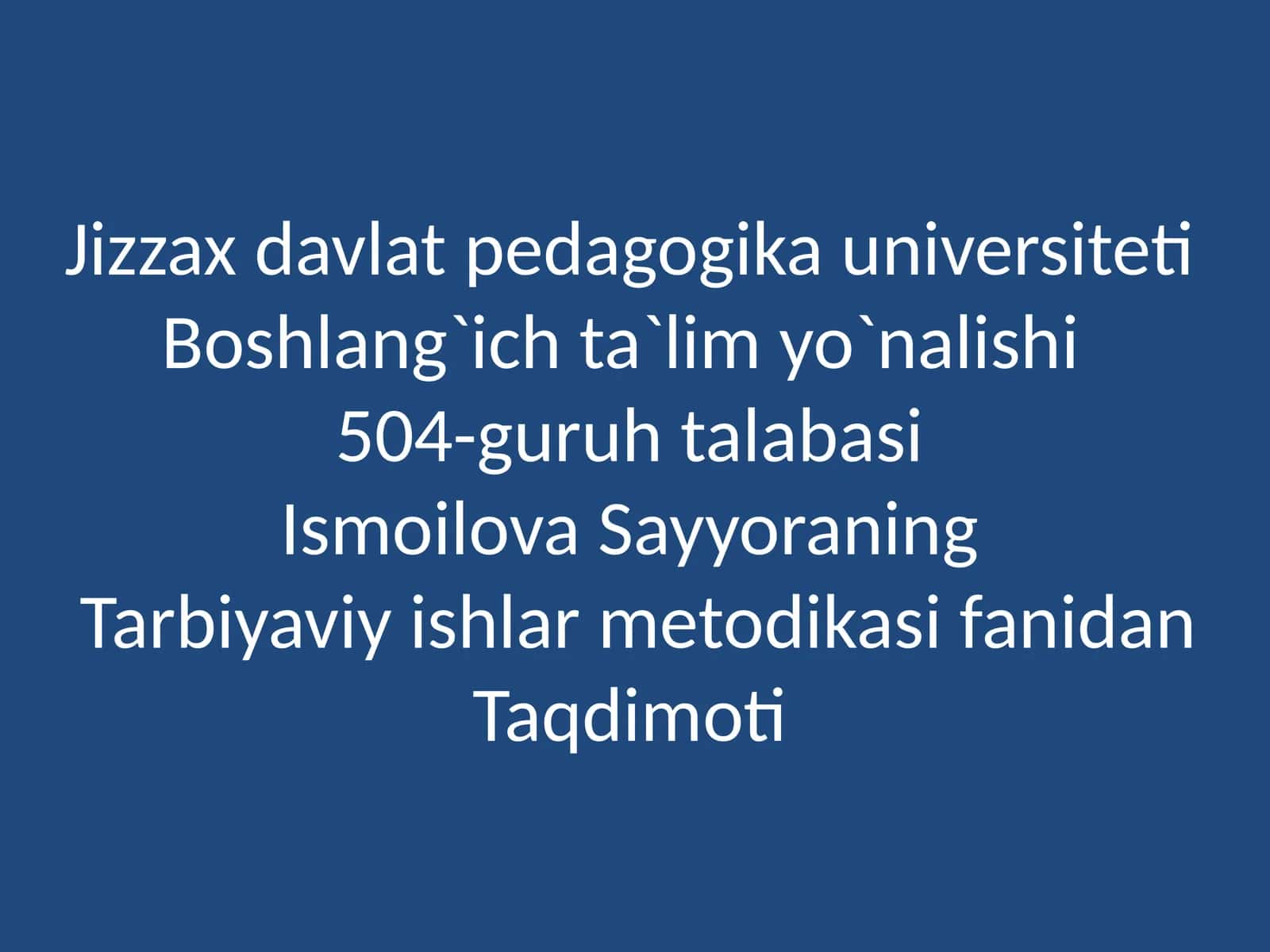 Turli yoshdagi bolalarni tarbiyalash 1